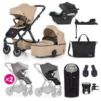 PETITE&MARS Kočárek kombinovaný ICON 2v1 XXL RWS + CYBEX Aton B2 i-Size + základna