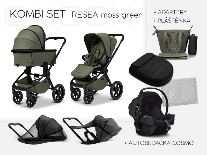 MOON RESEA + Kombi set Kombinovaný kočárek