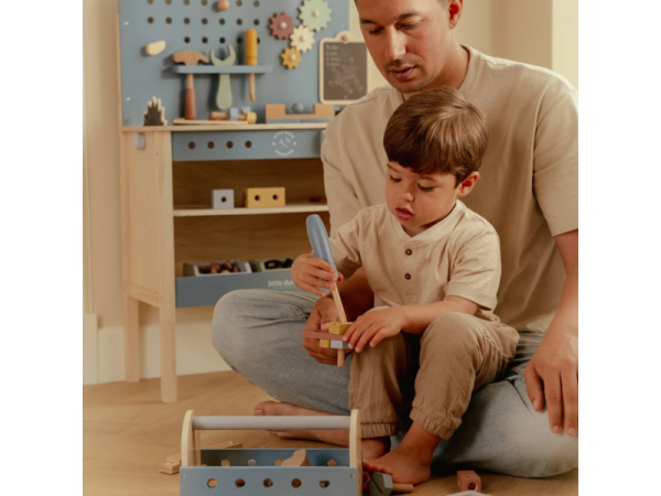 LITTLEE DUTCH Box s nářadím dřevěný Blue