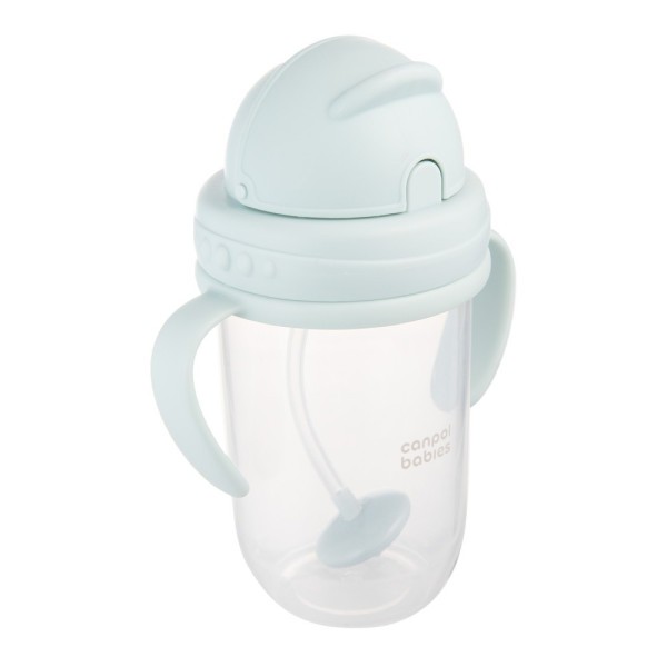 CANPOL BABIES Hrneček nevylévací se slámkou a závažím 270ml
