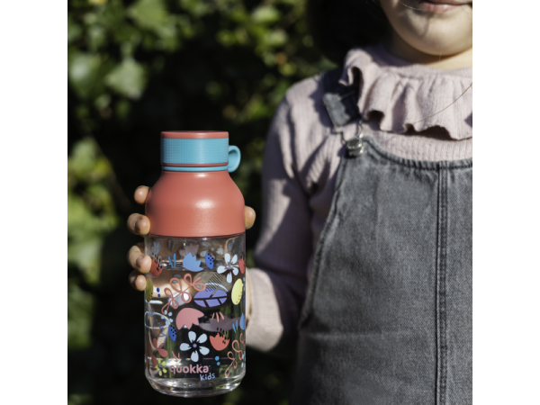 QUOKKA Plastová láhev Ice Kids s poutkem 430 ml