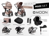 MOON Resea 2.0 Maxi set Kombinovaný kočárek + autosedačka