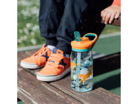 QUOKKA Plastová láhev s pítkem Glow Kids Cars 580 ml