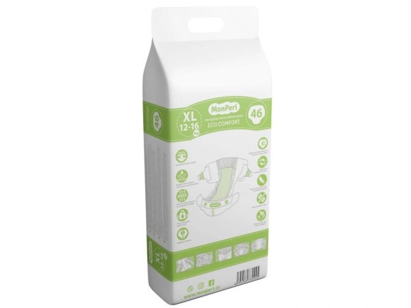 MonPeri Jednorázové dětské plenky ECO comfort XL