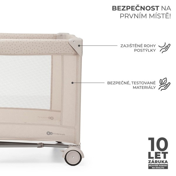 KINDERKRAFT Postýlka cestovní Joy 2 s doplňky