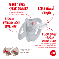 NUK Šidítko Star Den a Noc 0-6 m 2ks/BOX