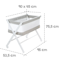 8959W Roba skládací kolébka bílo-šedá 2024