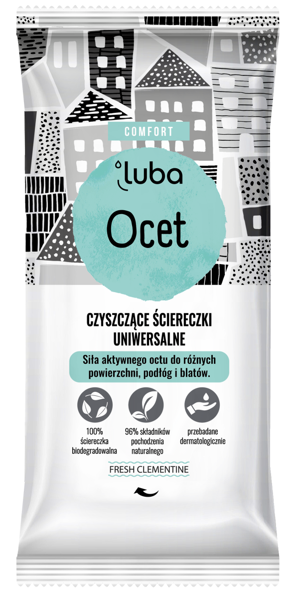 LUBA čistící ubrousky s octem - různé povrchy 24 ks