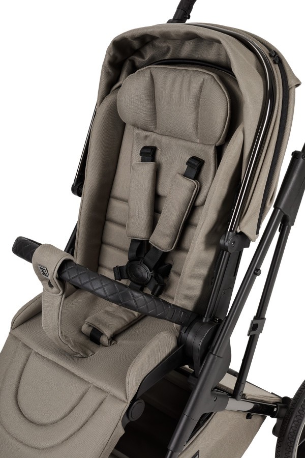 MOON PIÚ EXTRA black chrome Kombinovaný kočárek