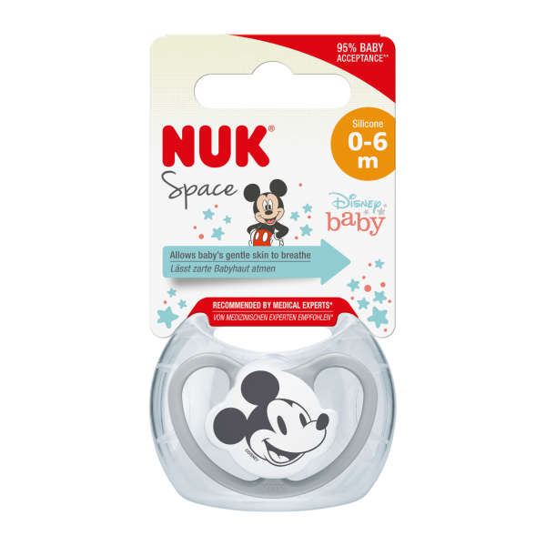 NUK Dudlík Space Disney Mickey Mouse silikon, 1 ks BOX