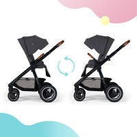 KINDERKRAFT Kočárek kombinovaný Everyday 2v1 Black Dark Grey