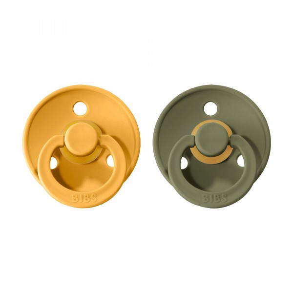 Bibs Colour vel.1 z přírodního kaučuku 2ks - Honey Bee & Olive