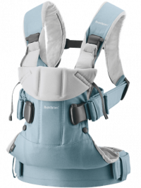 Ergonomické nosítko Babybjorn ONE Light blue/Light gray cotton limitovaná edice