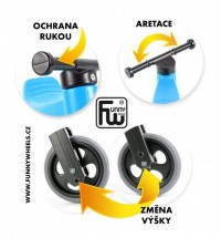 Odrážedlo FUNNY WHEELS Rider Sport modré 2v1 18m+ v krabici