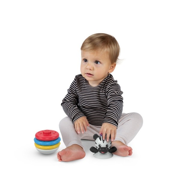 BABY EINSTEIN Kousátko stohovací zebra Stack & Wobble Zen™ 3m+