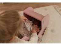 LITTLE DUTCH Kočárek pro panenky dřevěný s peřinkou Pink