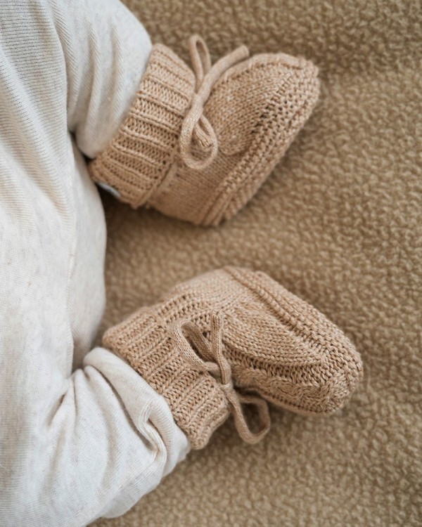 LODGER Capáčky Knit Cable vel. 0 - 6 měsíců