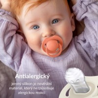 LOVI Dudlík svítící silikonový dynamický PRIME 2ks Ivory/Blush