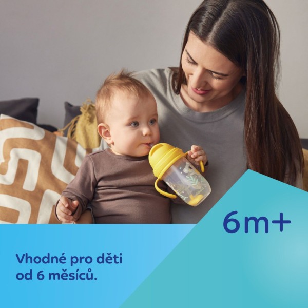 CANPOL BABIES Nevylévací hrneček se slámkou a závažím EXOTIC ANIMALS 270ml