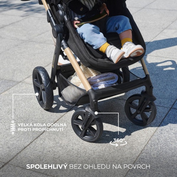 KINDERKRAFT Kočárek kombinovaný Moov 2 3v1, pěnová kola