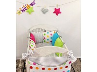 Polštářkový Mantinel BeLove BabyNellys LUX s povlečením - vzor č.13