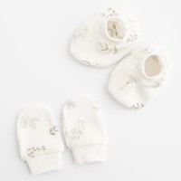 NEW BABY Kojenecký bavlněný set-capáčky a rukavičky