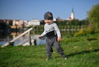 LITTLE ANGEL Tepláky tenké Outlast® - tm.šedý melír