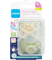MAM Šidítko Perfect Night silikon 0m+ se sterilizačním boxem