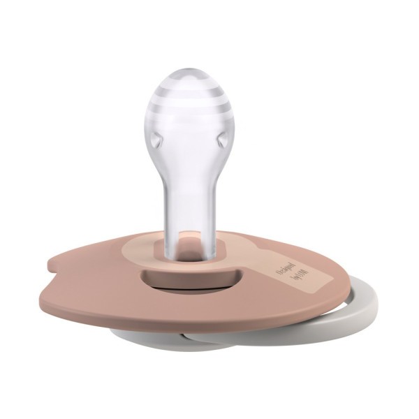 LOVI Dudlík svítící silikonový dynamický PRIME 2ks Ivory/Blush