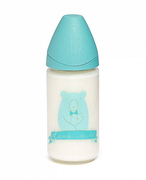 Suavinex MFL Láhev SKLO 240 ml anatomická savička