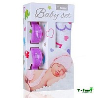 Baby set - bambusová osuška + kočárkový kolíček