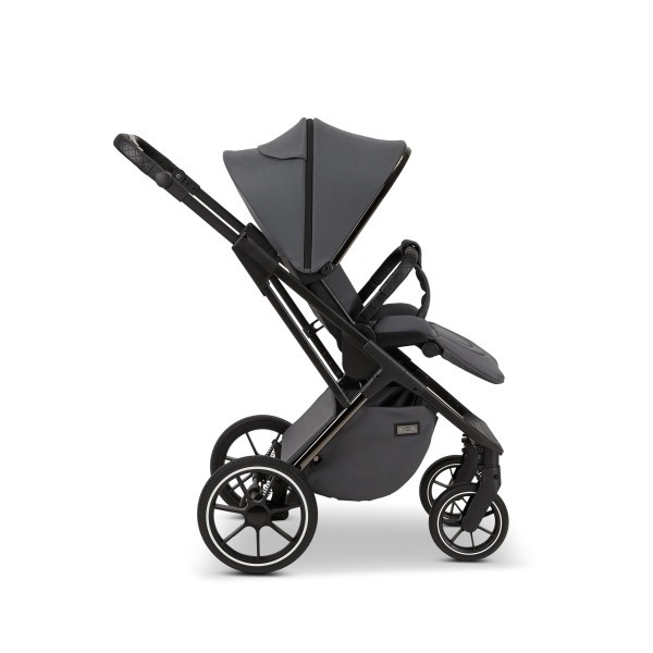 MOON PIÚ EXTRA black chrome Kombinovaný kočárek