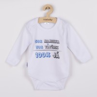 NEW BABY Body s potiskem 50% MAMINKA + 50% TATÍNEK - 100% JÁ