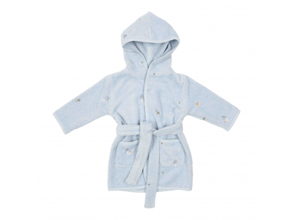 LITTLE DUTCH Župan froté Forest Friends Blue