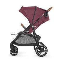 Kočárek sportovní Grande burgundy Kinderkraft + Dětské odrážedlo 2WAY Next