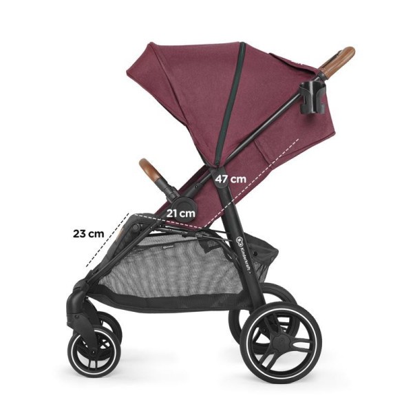 Kočárek sportovní Grande burgundy Kinderkraft + Dětské odrážedlo 2WAY Next
