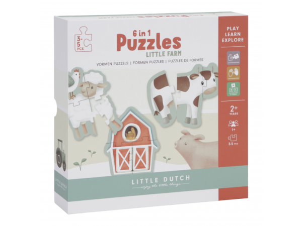 LITTLE DUTCH Puzzle 6v1 Farma