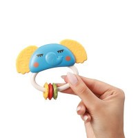 BABYONO Chrastítko s kousátkem Elephant 0+
