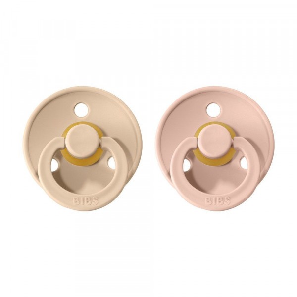 Bibs Colour vel.1 z přírodního kaučuku 2ks - Vanilla & Blush
