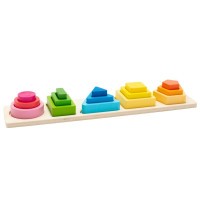 BABY MIX Dřevěná vkládačka barvy a tvary Montessori