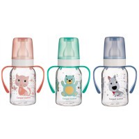 CANPOL BABIES Lahev úzkohrdlá s úchyty CUTE ANIMALS 120ml