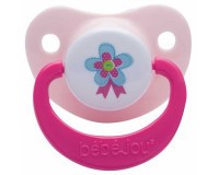 Dudlík-silikon 6+M Bébé-Jou ABC sv. růžový, duopack