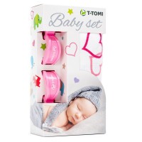 T-TOMI BABY SET bambusová osuška  + kočárkový kolíček