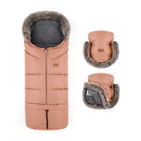PETITE&MARS Set zimní fusak Arctic 4v1 + rukavice na kočárek Furry