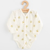 NEW BABY Kojenecké celorozepínací body s dlouhým rukávem z organické bavlny Olivy