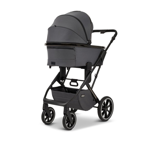 MOON PIÚ EXTRA black chrome Kombinovaný kočárek