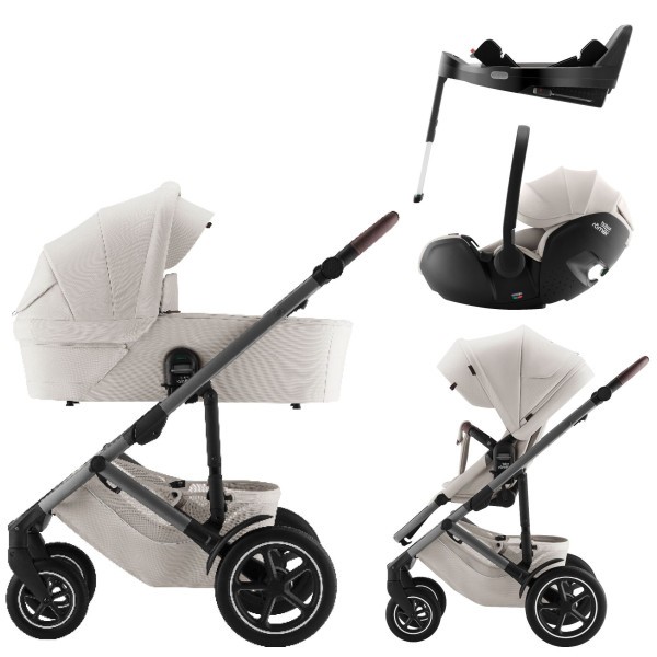 BRITAX RÖMER Set kočárek Smile 5Z + hluboká korba + autosedačka Baby-Safe PRO + Vario Base 5Z