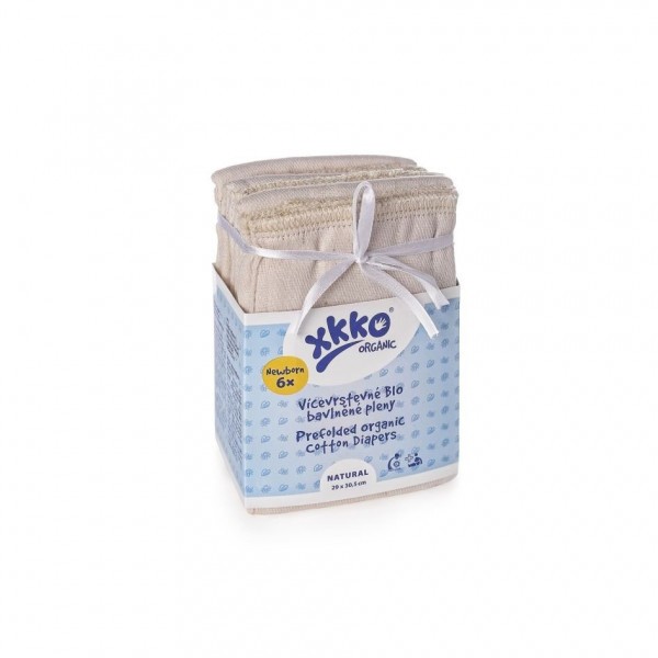 KIKKO Vícevrstvé bio bavlněné pleny Organic (4/8/4) Natural Twill (6ks)