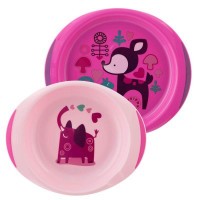 Chicco Set Jídelní talíř a miska Chicco Set Jídelní talíř a miska