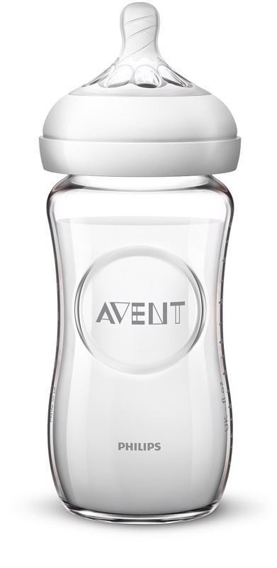 Philips Avent láhev Natural Response skleněná transparentní 240 ml